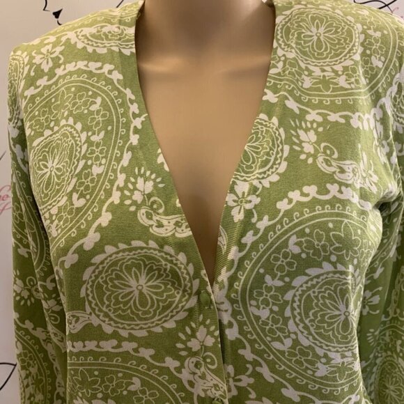 Jones New York. Sz M. Silk/nylon/cotton Blend Button Up Long Sleeve Top. B98. - Picture 2 of 7